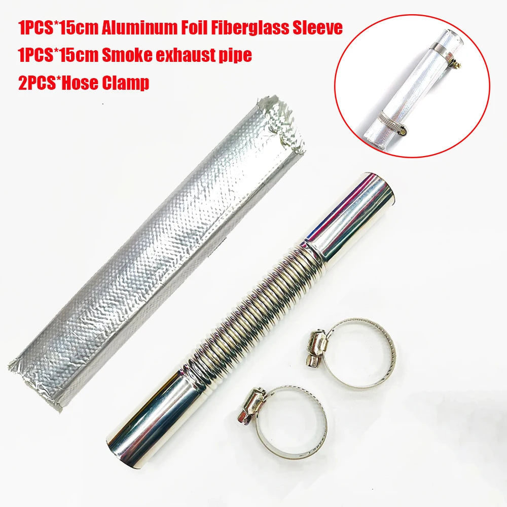 24mm Elbow Pipe Air Parking Heater Exhaust Tube Connector with Clip for Webasto Boats Heater Car Heating Parts