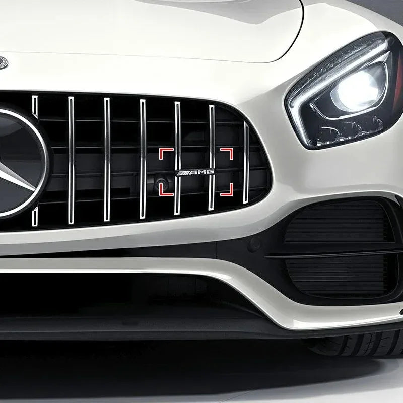 3D ABS Logo AMG Emblem Car Front Grille Badge Caps For Mercedes Benz GLC A B C E Class W204 W205 W212 W213 GT AMG Accessories
