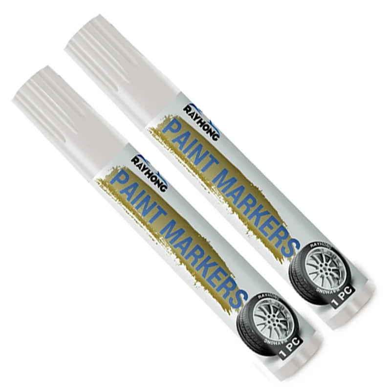 3 White Tire Paint Markers Waterproof and Permanent Car Tire Lettering Pens Suitable for Rubber Metal Glass Plastic DIY creation