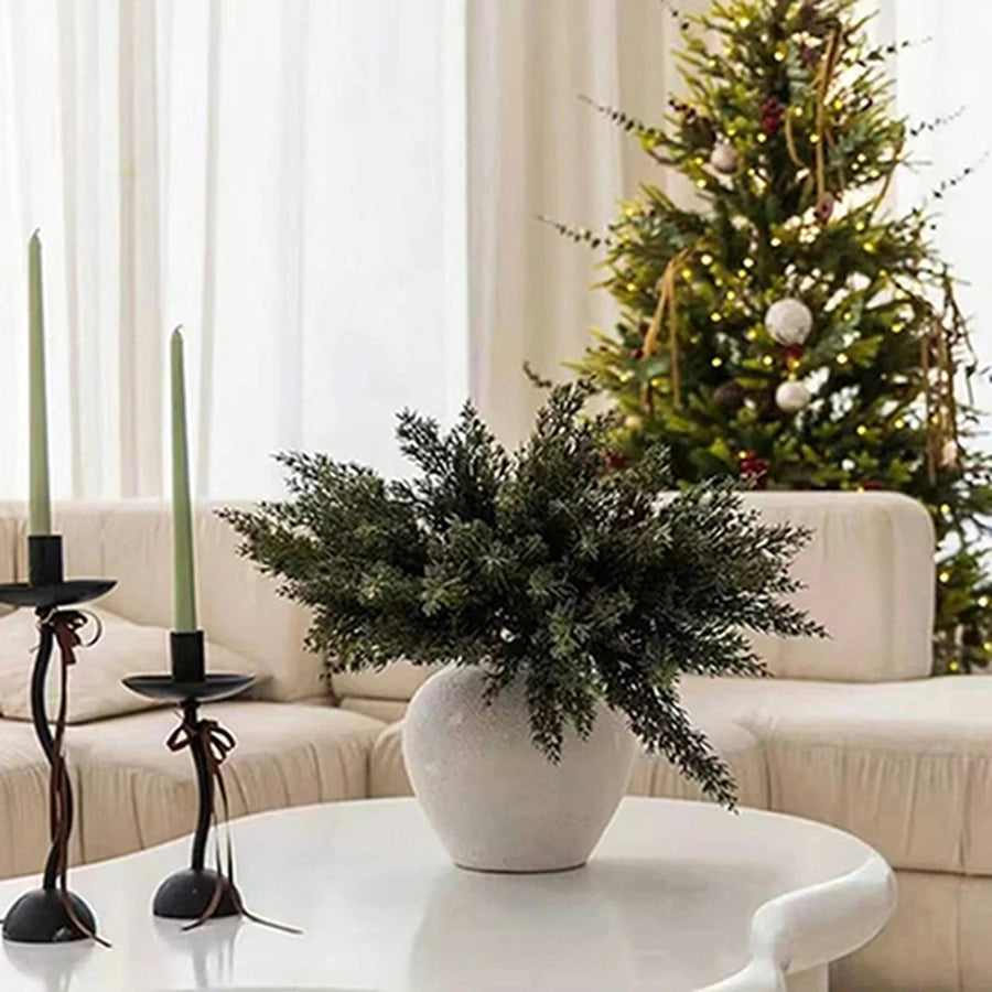 1/5 Pcs Artificial Plants Leaves Christmas Tree Party Home Table Vase Decorations Outdoor Courtyard Material Wedding Photography