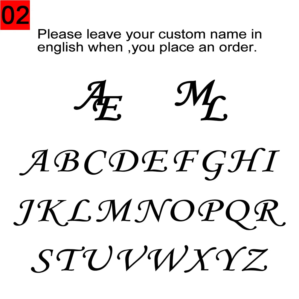 How to purchase custom cufflinks?  Choose your preferred font and color, and note the letters you want to customizethanks！