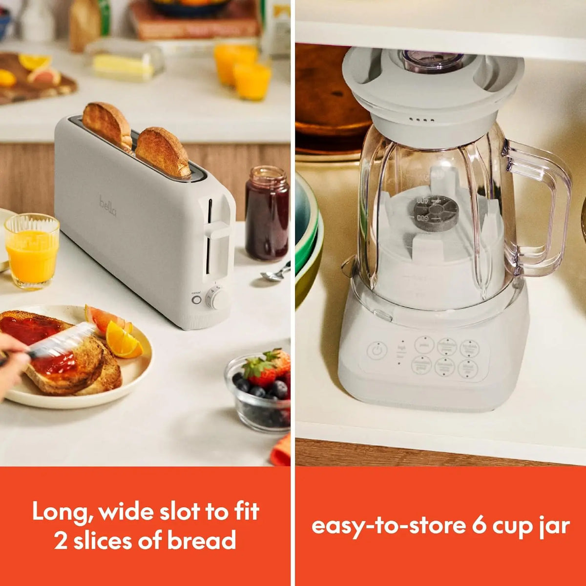 Compact Blender & Slim Toaster