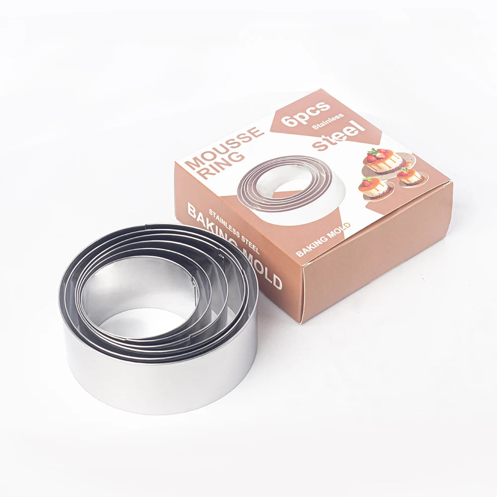 11/12PCS Cookie Cutter Set, Stainless Steel Rolled Edge, Round Baking Molds, For Fondant Pastry Donut Mousse, Home Kitchen Tools