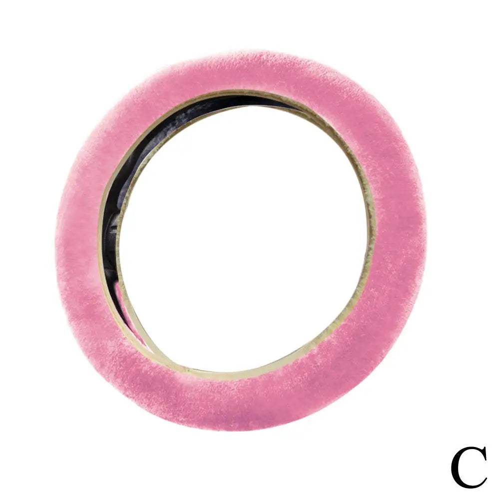 Super Soft Plush Car Steering Wheel Cover Universal Steering-Wheel On Auto The Faux 37/38cm Handlebar Fur Warm K4I7