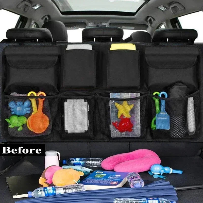 Car Trunk Organizer Backseat Storage Bag High Capacity Multi-use Oxford Car Seat Back Organizers Automobile Interior