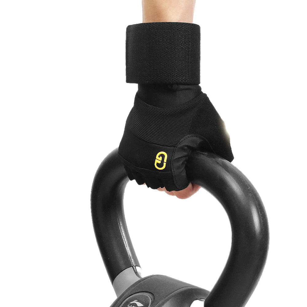 1Pair Workout Gloves with Wrist Support & Full Palm Protection, Multi-Sport Gym Gear for Crossfit/Bodybuilding/Hanging
