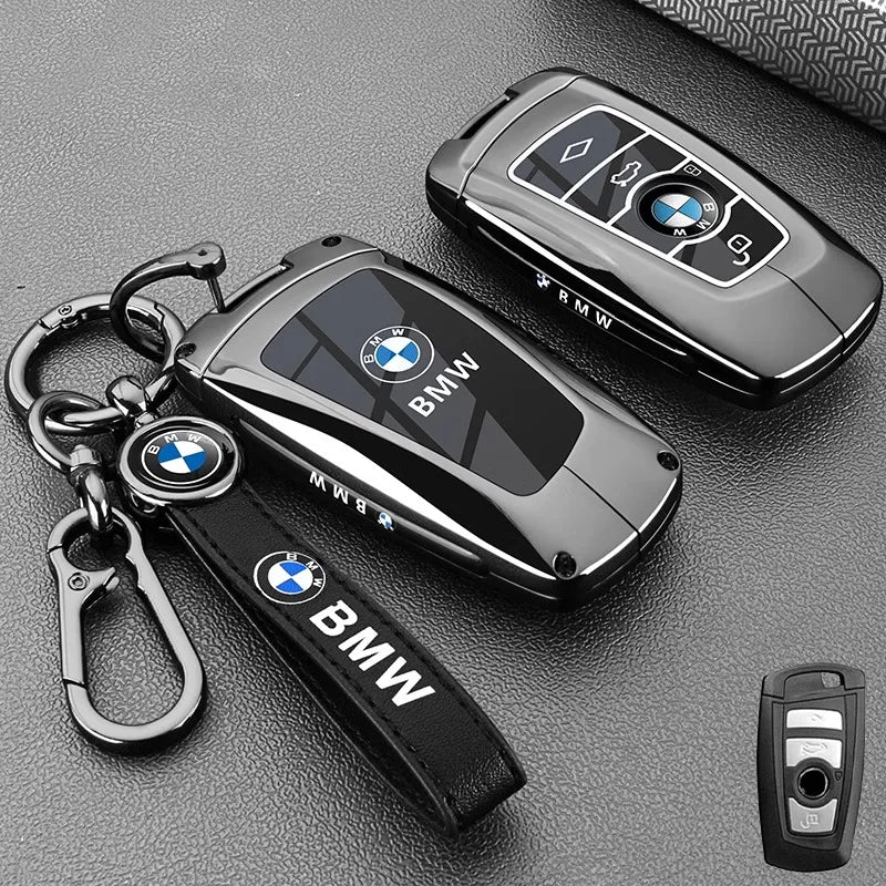 Alloy Metal Car Remote Key Case Cover Shell Holder For BMW F30 F20 F10 F18 F22 F01 X3 X4 F06 F02 M3 M5 Auto Keychain Accessories