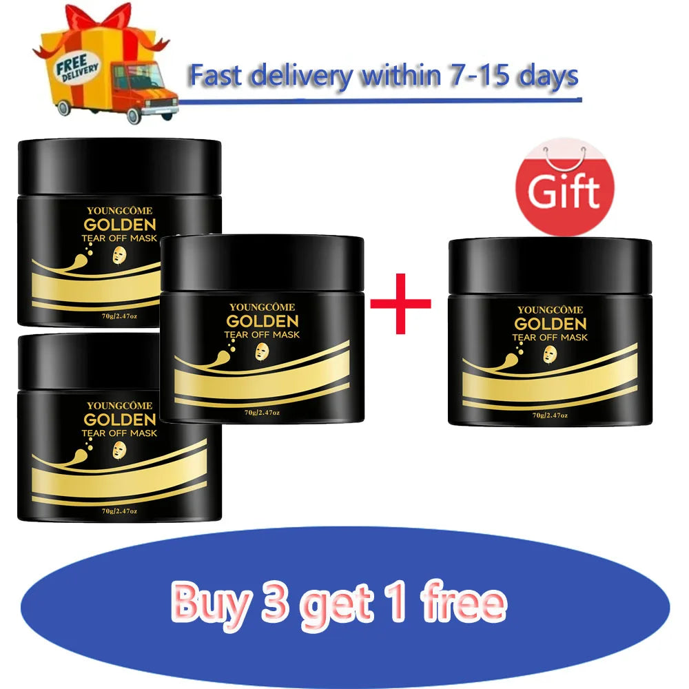 24K Gold Tear Off Mask  Deep Cleansing Remove Blackheads Firming Skin Oil-Control Whitening Skin Care Moisturizing Masks
