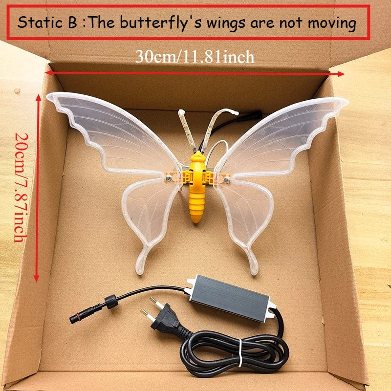 Butterfly Lights LED Butterflies with Movement Dynamic Static Butterfly Lights for Outdoor Wedding Party Christmas Decorations