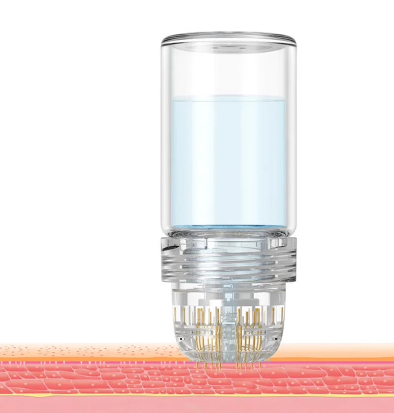 Reusable Hydra 20 Pin Derma Stamp Titanium Microneedle Hydra Needle Skin Care Whitening Bottle Roller For Skin Rejuvenation
