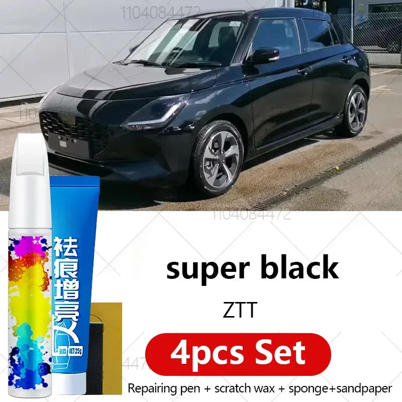 Car Paint Repair Pen For 2004-2025 Maruti Suzuki Swift Paint Scratch Repair Accessories 4PCS Black ZTT White ZVR yellow Gray