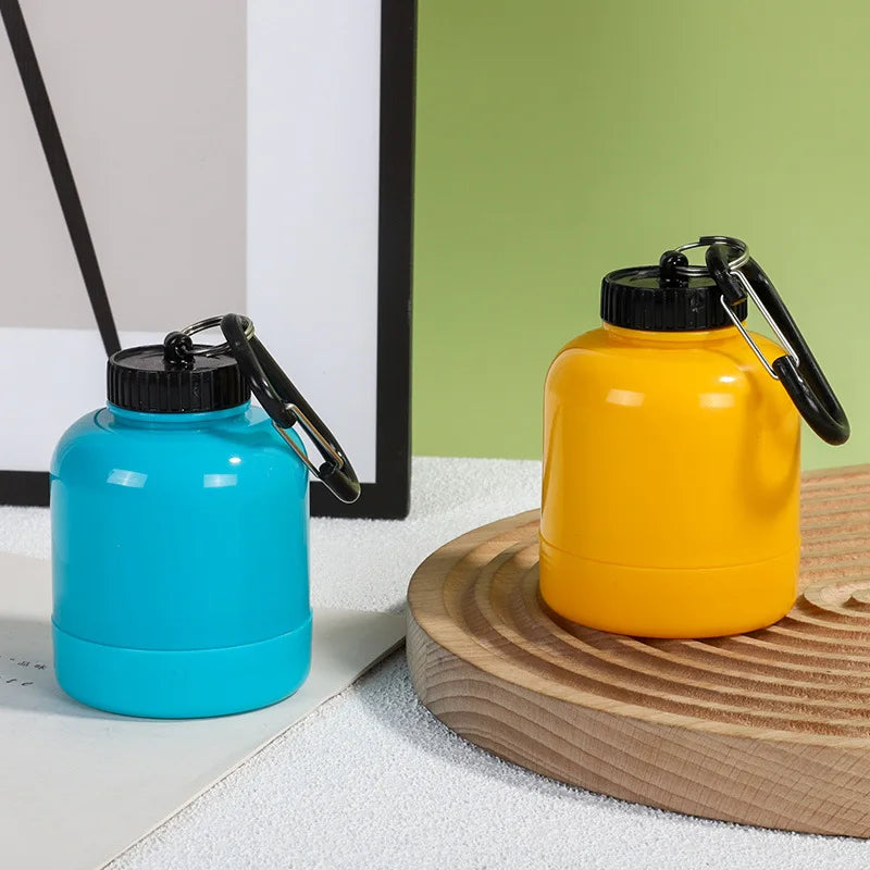 100mL Protein Powder Shaker Cup Keychain Portable Funnel Powder Box, Fitness Supplement Portioning Bottle, Sports Portioning Box