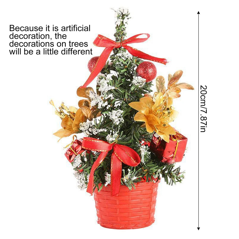 Table Mini Christmas Tree Decorations Children Home Bedroom Party 15/20/30/40cm Artificial Christmas Tree New Year Navidad Gift