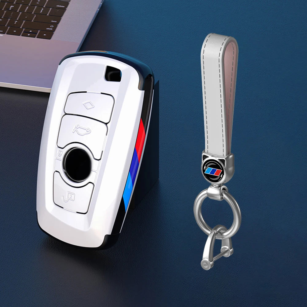 Carbon Sporty ABS Car Key Cover Case Holder Shell Bag For F30 F20 M3 M5 F10 F18 F22 F01 X3 X4 F06 F02 Keychain Accessories