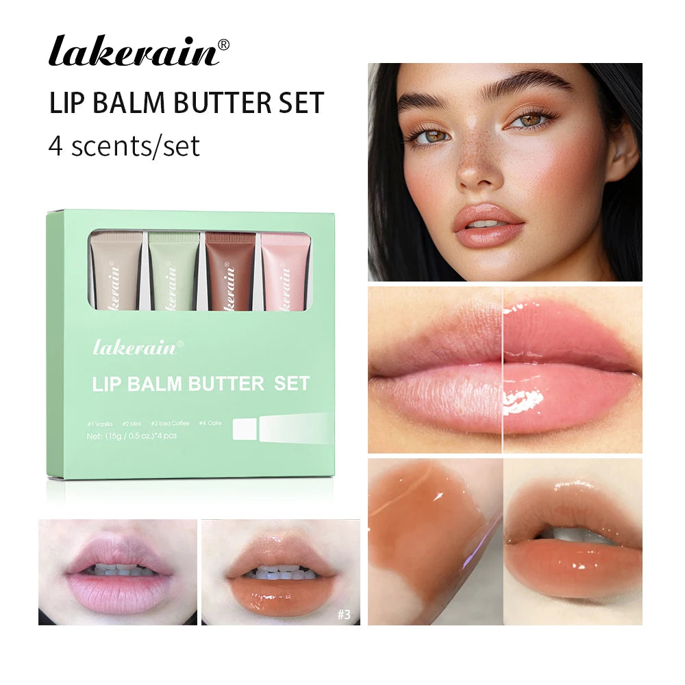 Mirror Lip Balm Butter Set Deep Moisturizing Lip Glaze Gross Smoothing Color Lips Oil Long Lasting Nourishing Lip Care Cosmetics