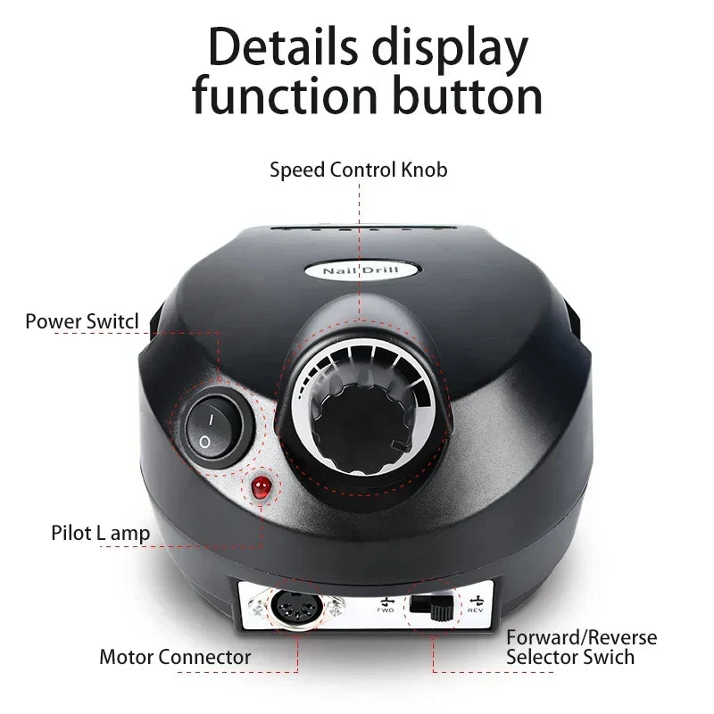 Professional 35000RPM Electric Nail Drill