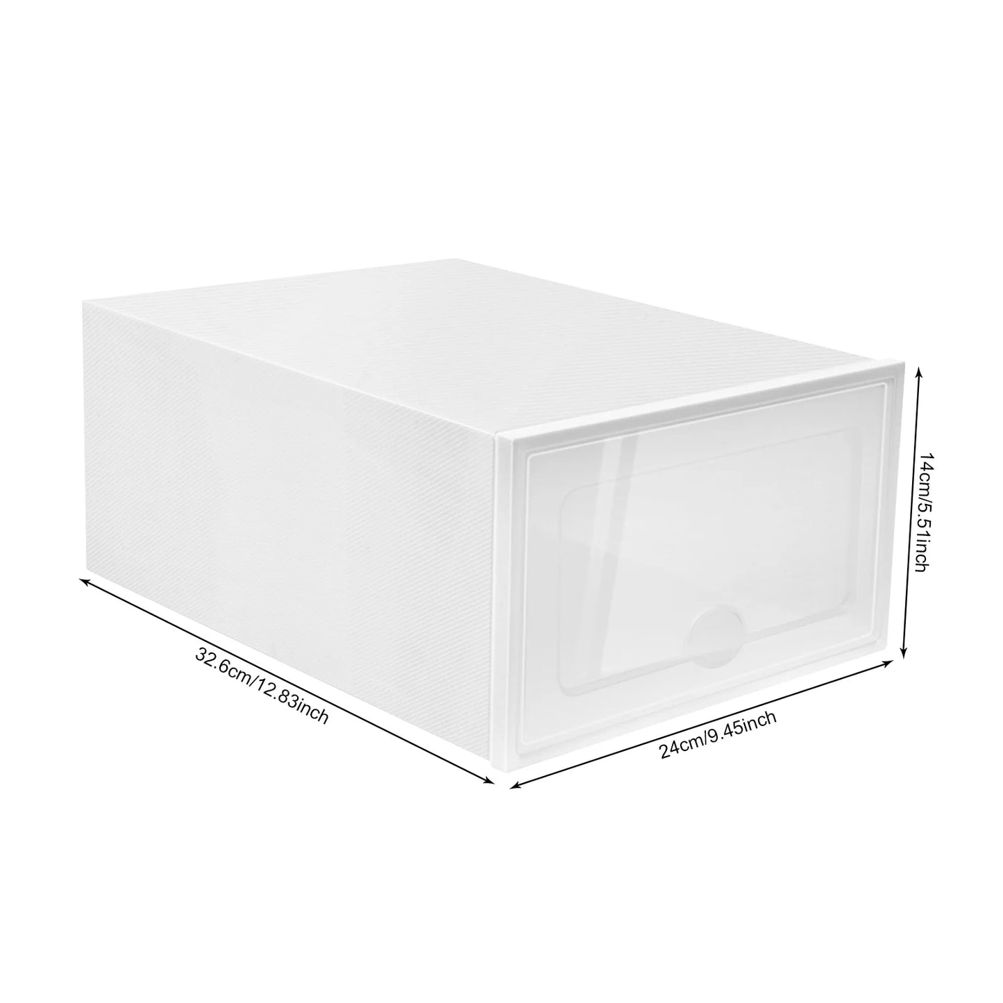 20Pcs Stackable Shoe Storage Box, Foldable Plastic Shoe Organizer with Transparent Door, Dustproof Container for Closet