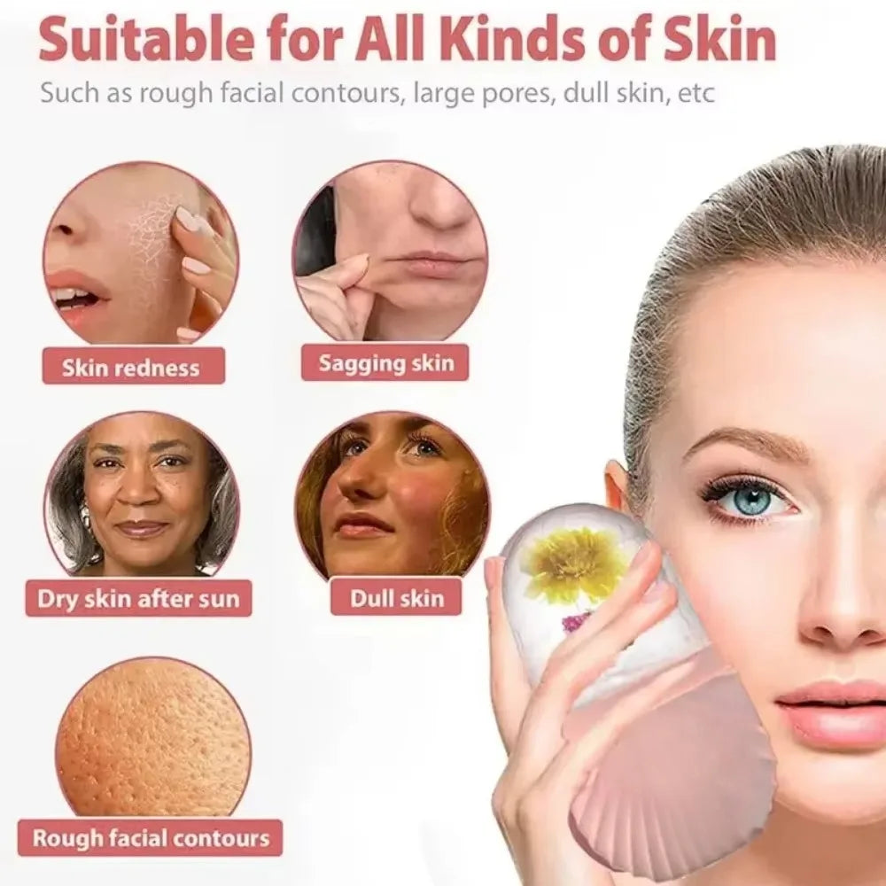 Ice Face Roller Facial Lifting Contouring Tools Silicone Ice Cube Face Massager Neck Eye Massage Roller Beauty Skin Care Tools