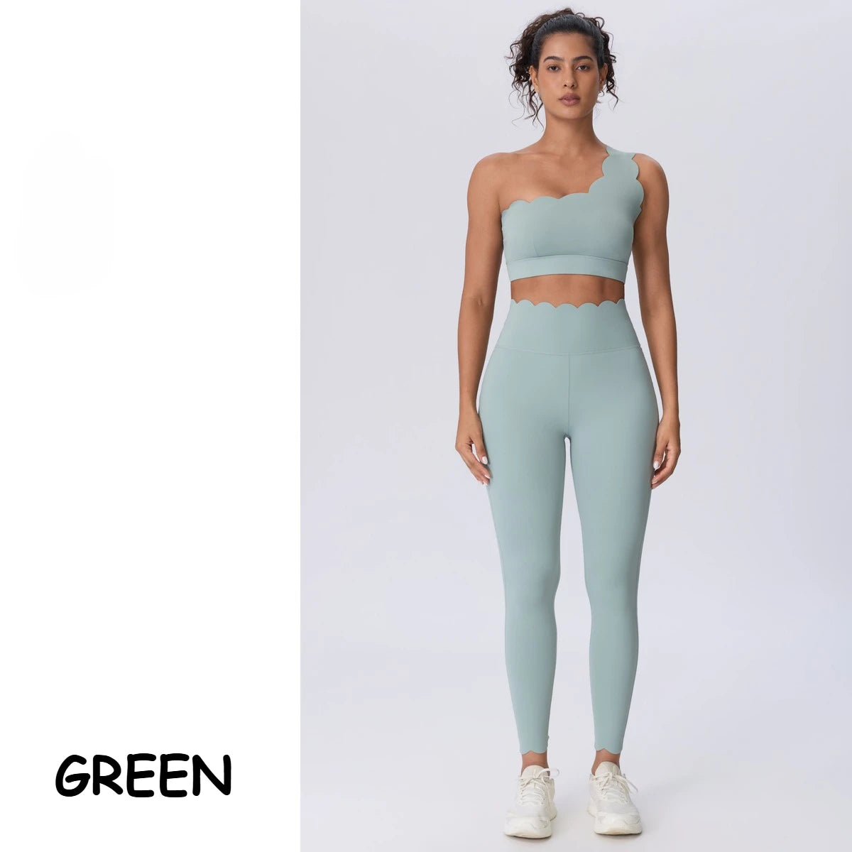 Women Skin Friendly Quick Dry Sports Bra High Waist Leggings Set Off Shoulder Design High Compression Yoga Pilates Activewear