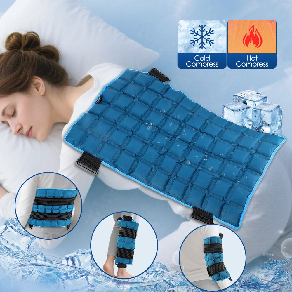 Reusable Cold/hot Compress Ice Packs Pad Gel for Knee Back Soft Injury Support Body Cooling Cushion Mat Nursing Care Big Size