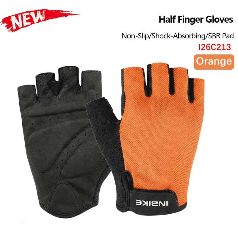 INBIKE 2025 Summer Cycling Gloves for Men Shock-Absorbing Padded Breathable Bicycle Gloves MTB Road Mountain Bike Riding Gloves