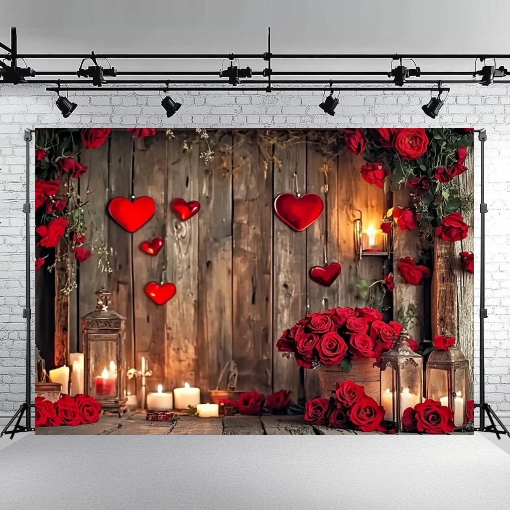 Rose Floral Background Summer Party Banner Flower Wall Wedding Birthday Decorations Bridal Marriage Backdrop Photography Studio