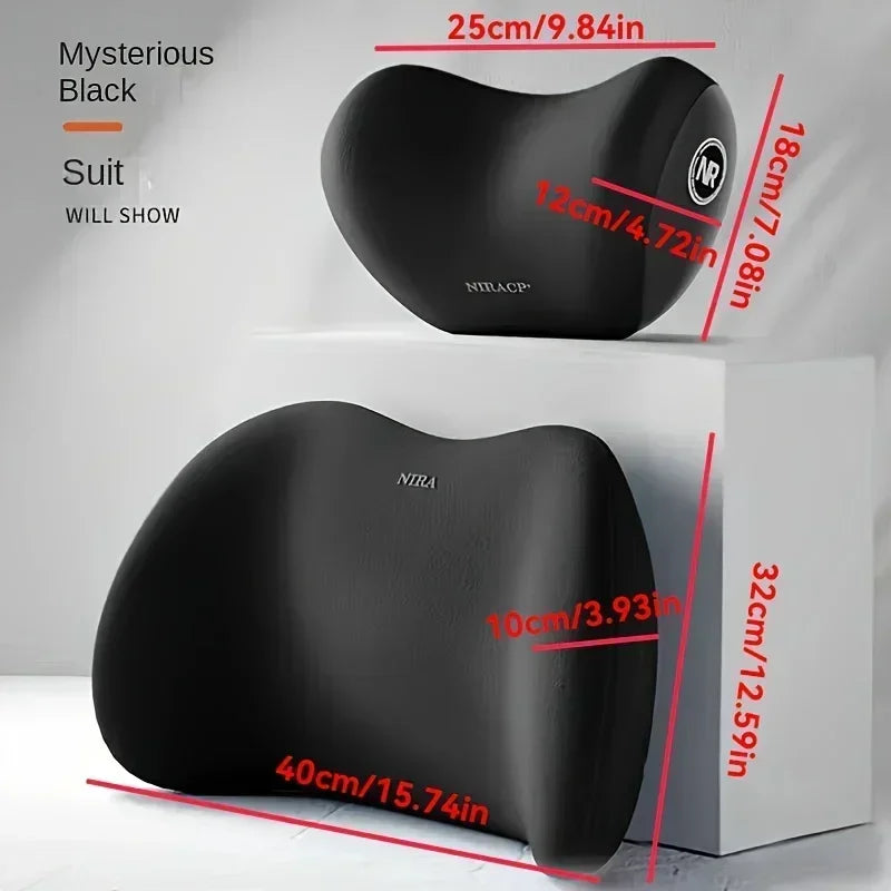 Car Memory Foam Neck Pillow Protection Lumbar Backrest Cushion Lumbar Cushion Car Headrest Cushion Amagi