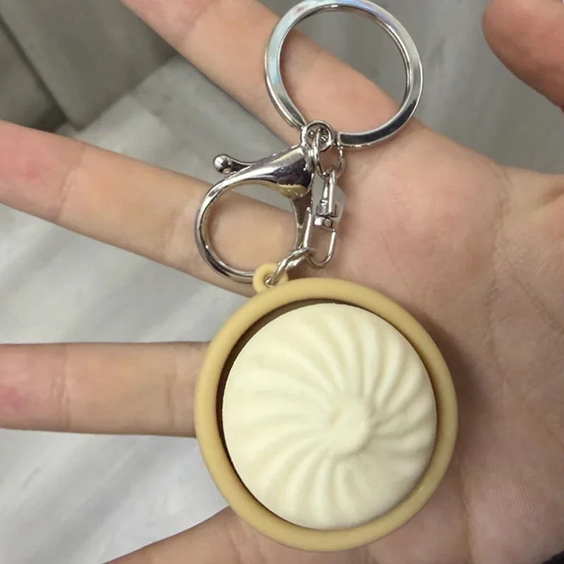 Creative Steamer Bun Pendant Key Chain 2026 New Decompression Simulation Hanging Bag Decoration Toy Gifts