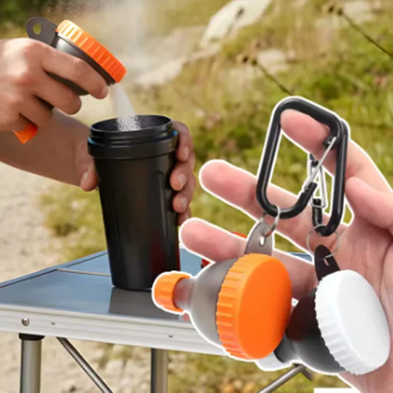 50ML Protein Powder Dispenser Box Portable Fitness Supplement Container Funnel Sports Powder Box Leak-Proof Case For Hiking