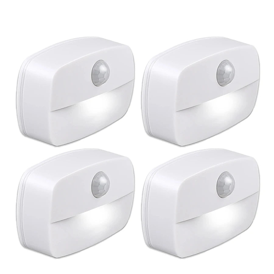 Motion Sensor Light Indoor LED Night Light Stick on Nightlight Battery Operated Lights for Hallway Stair Bathroom Closet Bedroom