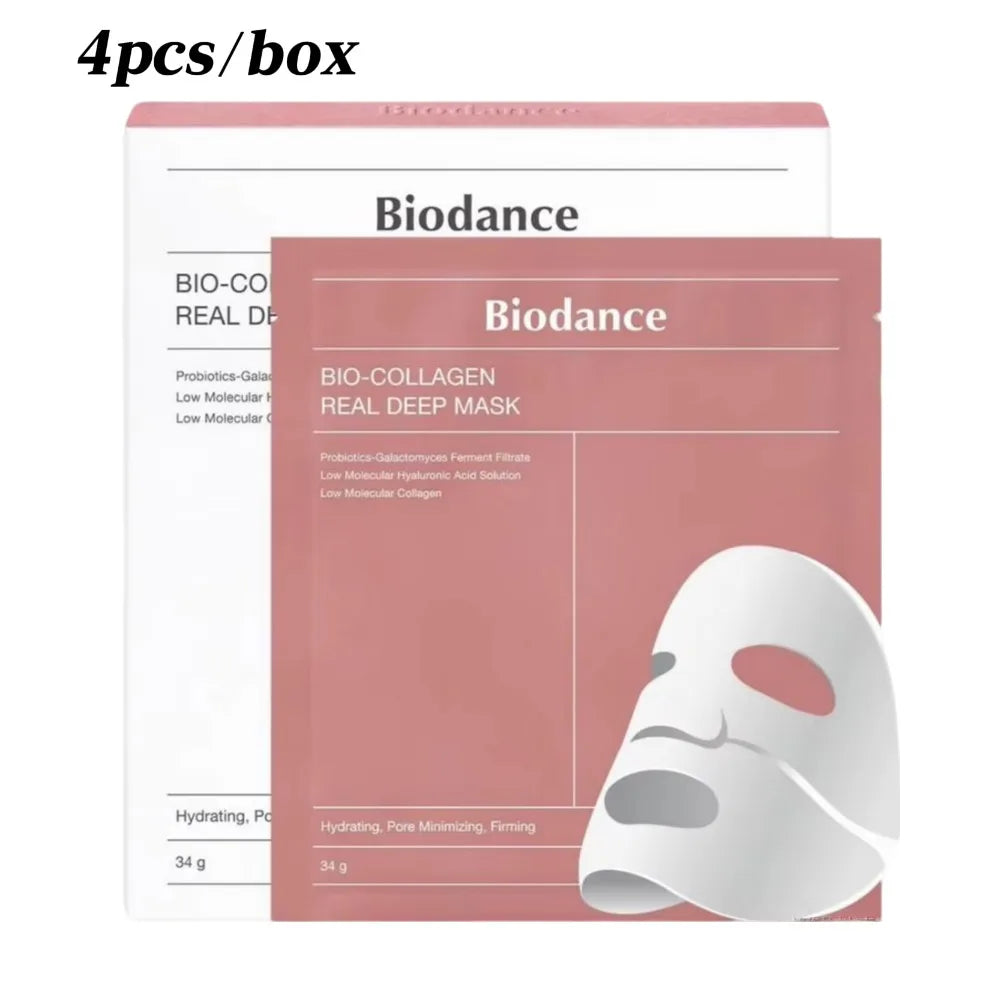 Korean Bio-Collagen Moisturizing Gel Mask Retinol Firming Enhance Skin Elasticity Shrink Pores Barrier Repair Facial Glowing