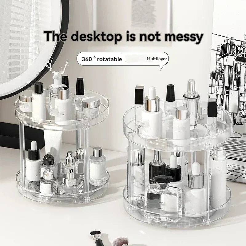 Rotating Multi-Layer Cosmetic Organizer