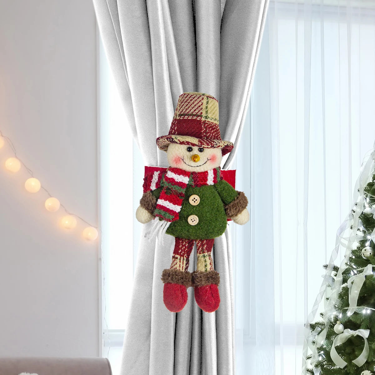 Old man snowman elk curtain hooks, Christmas decorations, display window ornaments, hotel restaurant supplies, party props