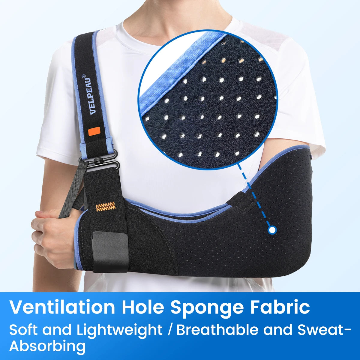 VELPEAU Arm Sling for Elbow Injury, Arm Fracture and Dislocation, Medical Shoulder Immobilizer Universal for Both Hands