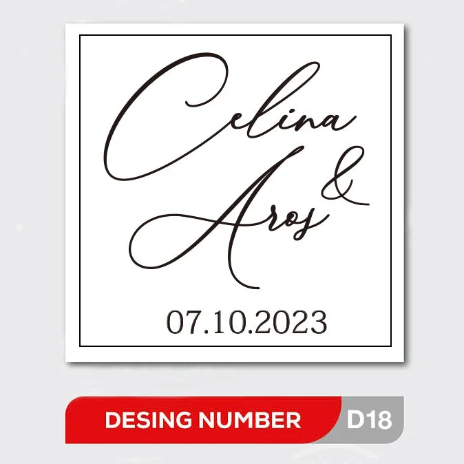 50pcs Wedding Chocolate Packing Papers Engagement Label Stickers for Party Chocolate Favors Wedding Table Decoration