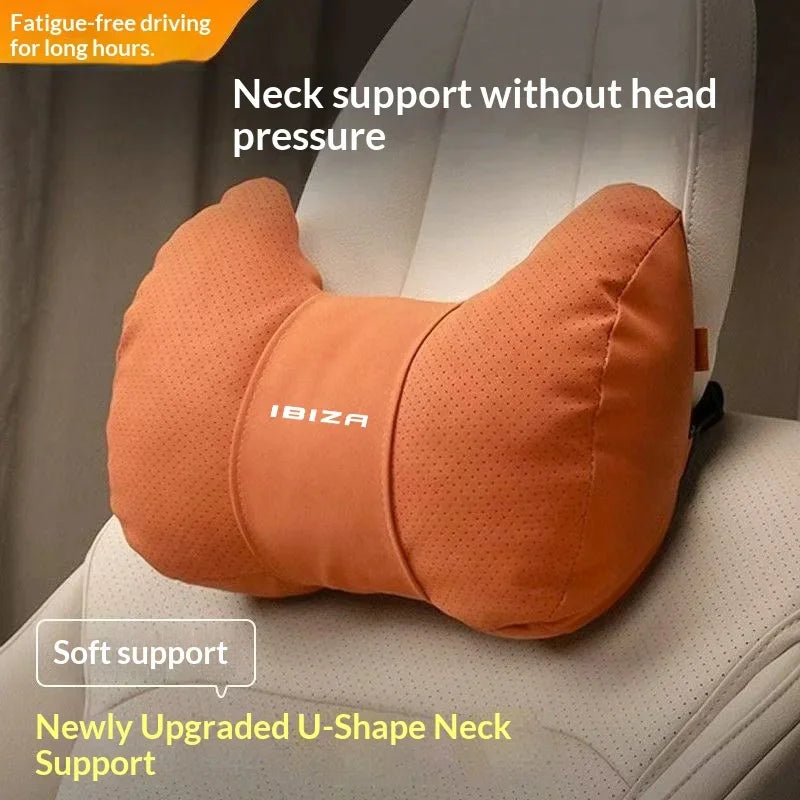 For SEAT IBIZA FR Car Headrest Neck Support Seat Lumbar Cushion Soft Neck Pillow Automobile interior Accessories