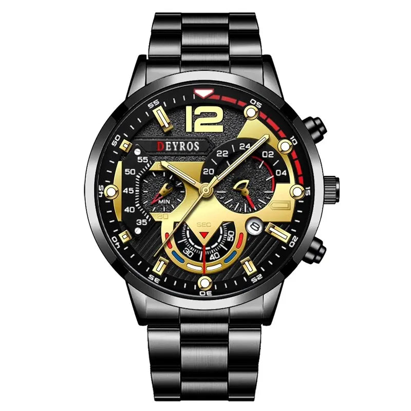 Fashion Mens Watches Luxury Quartz Wristwatch Calendar Luminous Clock Men Business Casual Watch Reloj Hombre