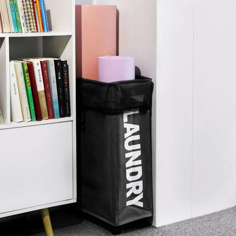Laundry Baskets With Wheels Fitness Tool Storage Basket Foldable Yoga Mat Organizer Household Toy Clothing Storage Basket New