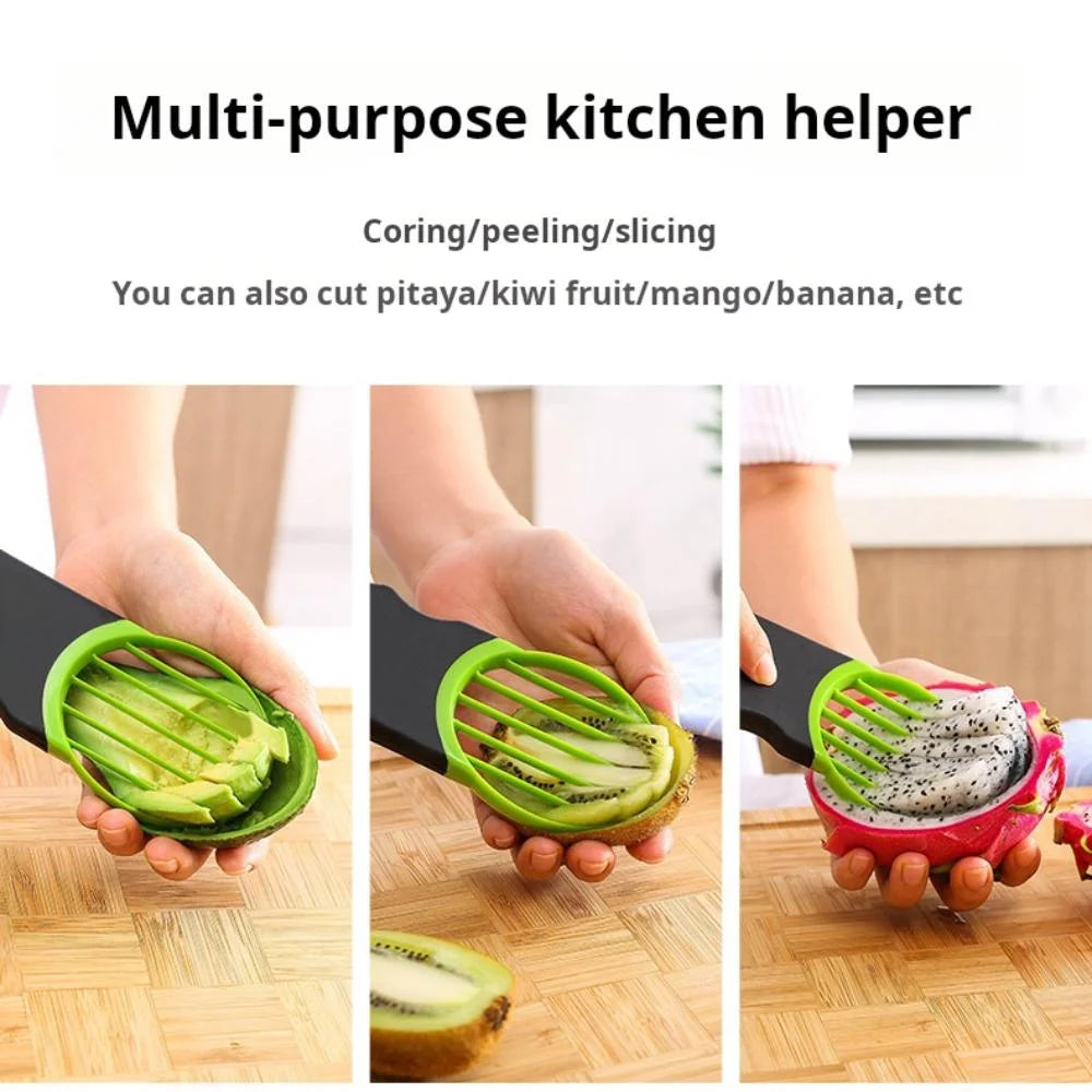 3-in-1 Avocado Slicer Cutter Pitter - Professional Kitchen Gadget With Stainless Steel Blade & Ergonomic Grip For Effortless Fru