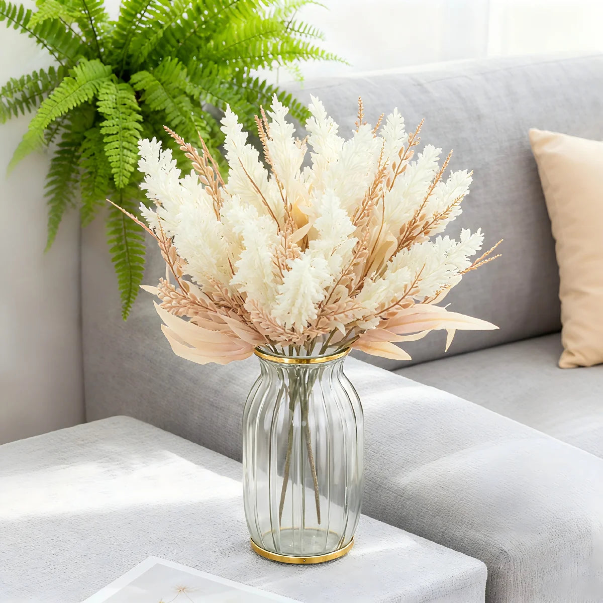 Artificial Plants Reed Festival Wedding Wreath Garden Home Room Vase Decora DIY Gift Flower Bouquet Brial Yard Outdoor Accessory