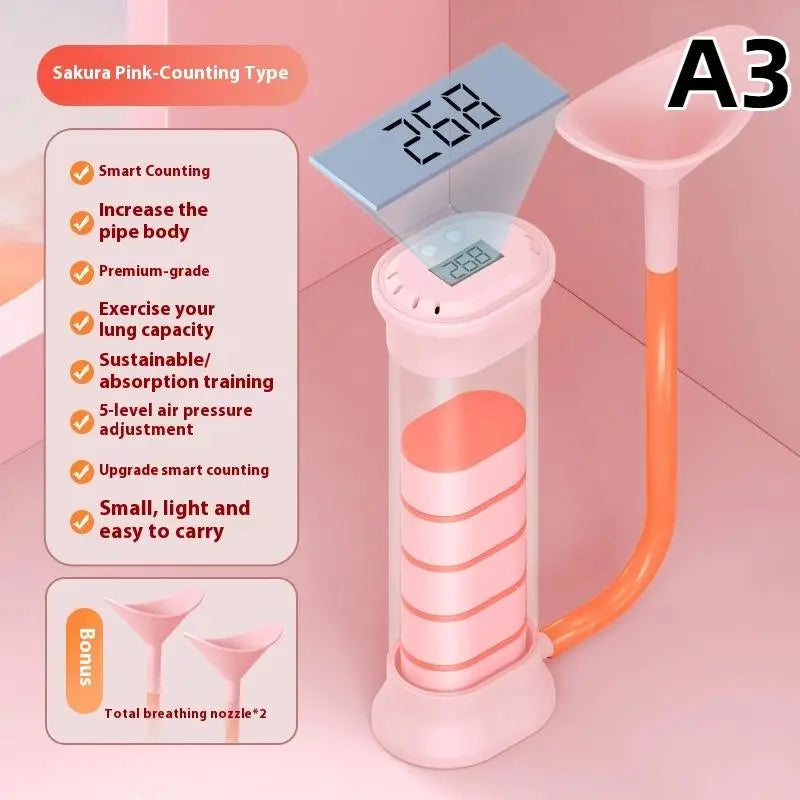Adjustable Diaphragm Breathing Dumbbell Trainer For Core Strength Facial Toning Lung Capacity Expander