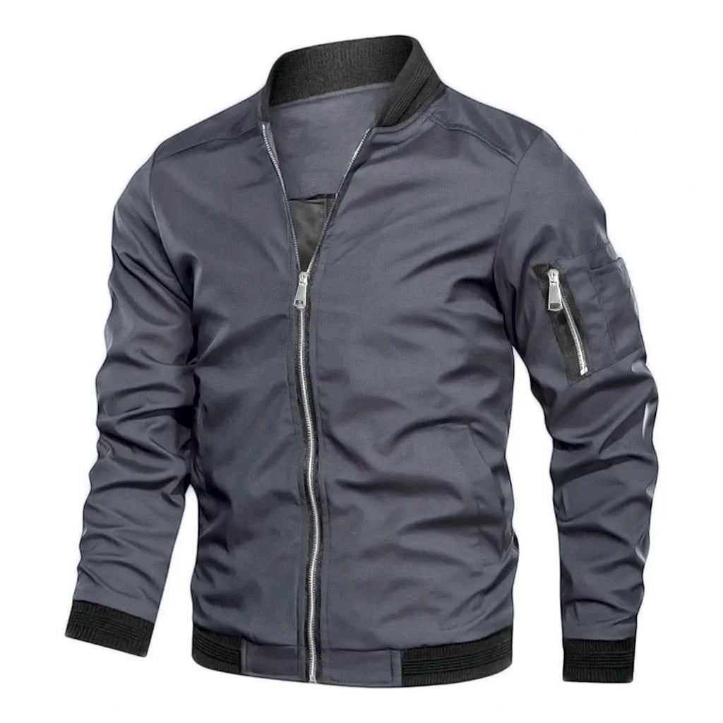 Fall Winter Quality New Men's Jackets Fashion Young Men's Jackets Baseball Clothing Bomber Jacket Basic Style Solid Color Coat