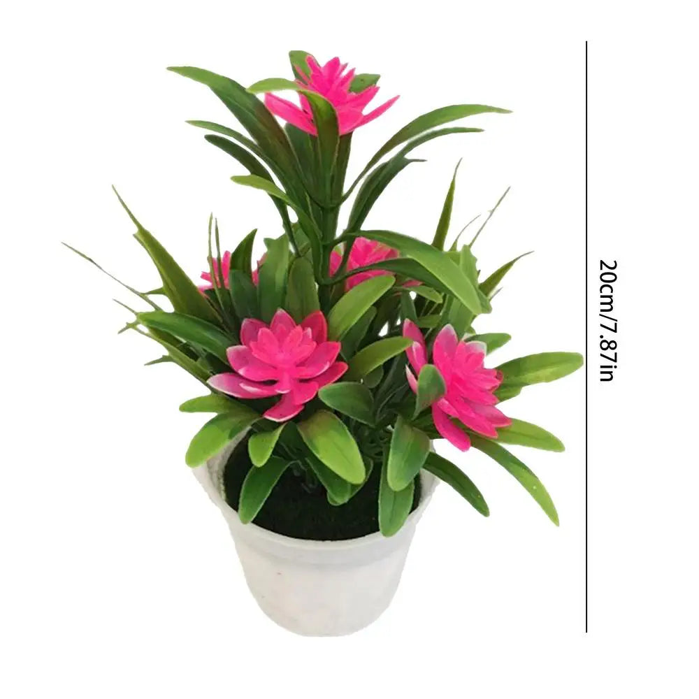 New Simulation Potted Tabletop Decoration Artificial Greenery Potted Plants Realistic Home Decor For House Tabletop Decoration