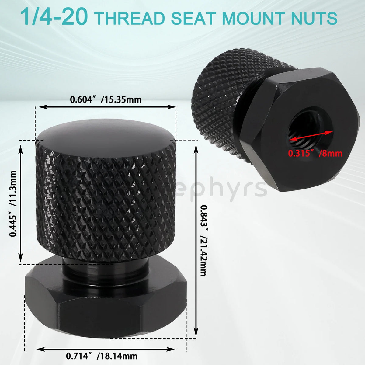 Motorcycle Rear Solo Seat Mounting Nuts Bolts 1/4"-20 Thread For Harley Touring Softail Road King Fat Boy Street Glide 1999-UP