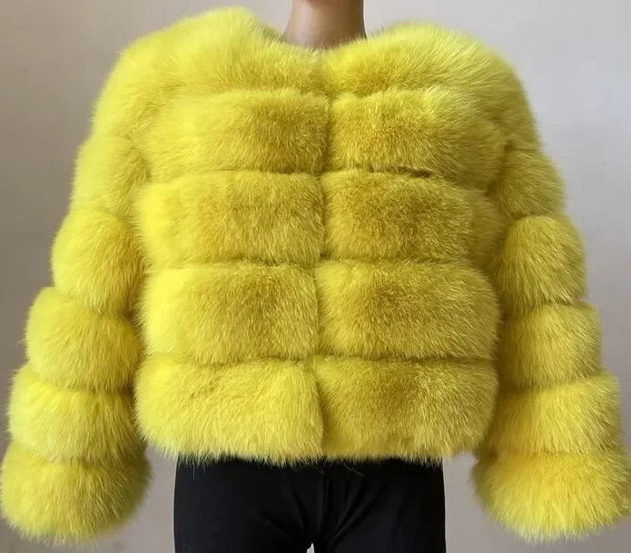 Women Autumn Winter Faux Fur Fox Coats Short Coat Jackets Elegant Jacket Furry Outerwear Party White Thick Warm Y2k Coats