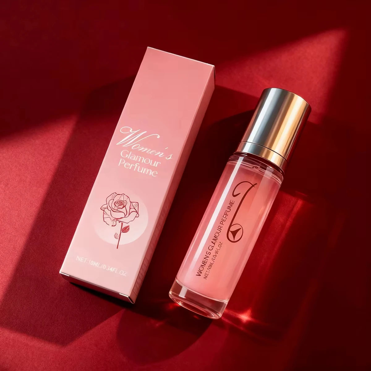 Women‘s Rose Perfume Rollerball, Light & Elegant Scent, Long Lasting & Portable for Day & Date, Fresh Natural Fragrance Gift