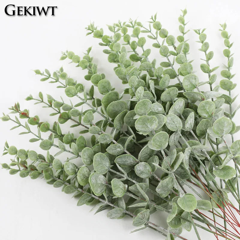 Artificial Eucalyptus Leaves Bouquet Nordic Home Fake Eucalyptus Leaf Wedding Christmas Faux Plants Home Festivals Decor