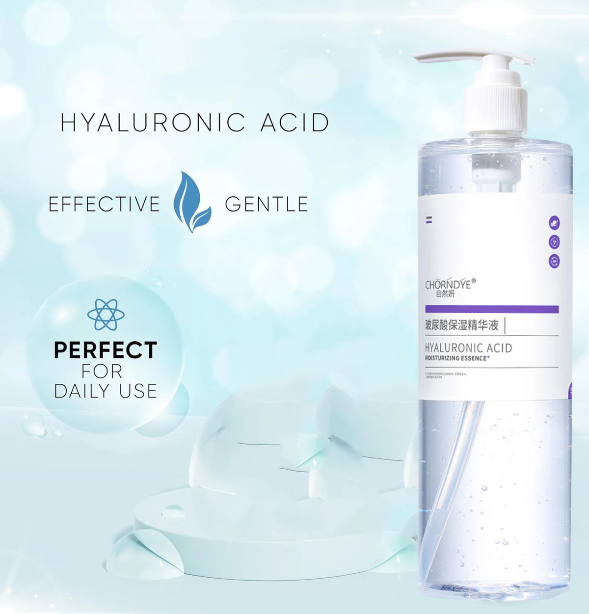500ml Hyaluronic Acid Deep Hydration Cooling for Face,Hydration Booster,Refreshing Lightweight Texture Korean Glass Skin Care