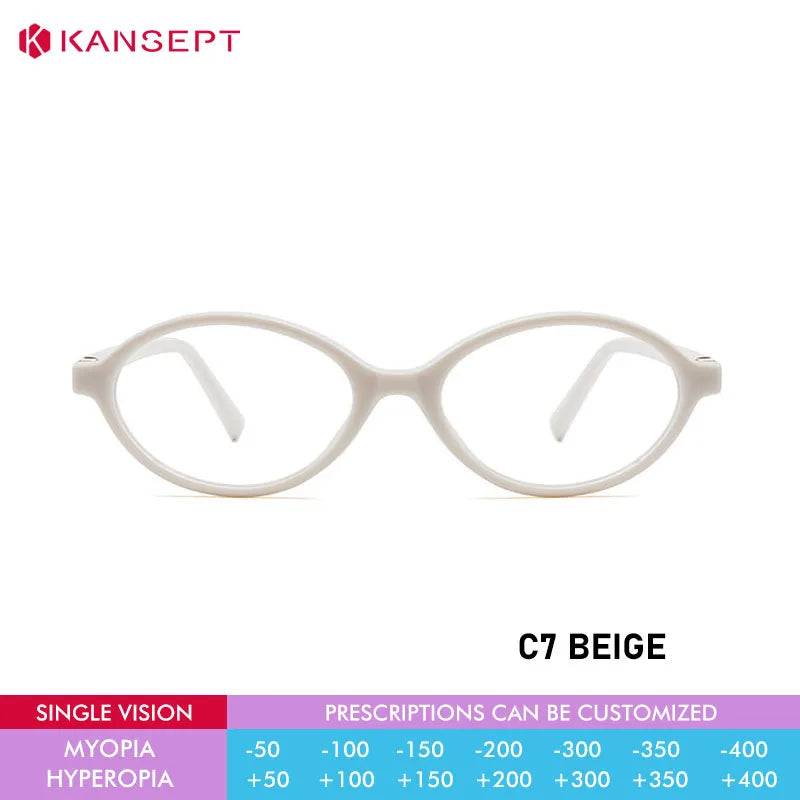 KANSEPT Women's Eyeglass Frame Optical Lenses Grade Glasses Prescription for Eyepieces in Trend Anti-Glare Lenses and Blue Light
