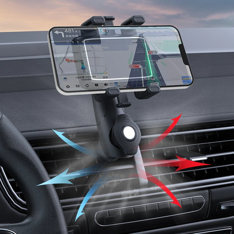 Gravity Phone Holder Car Air Vent Clip Mount Cellphone Stand 360-Degree Rotation Air Vent Mobile Phone Bracket Support